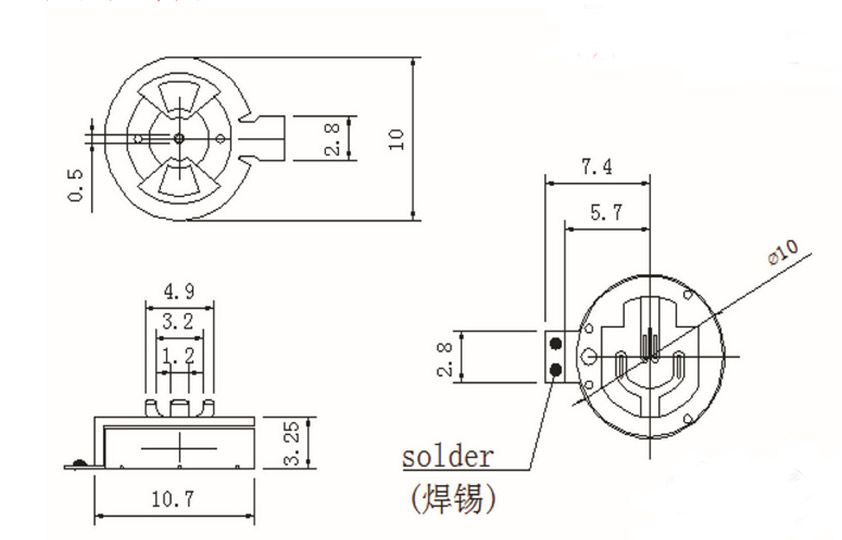 C1027-TP coin motor