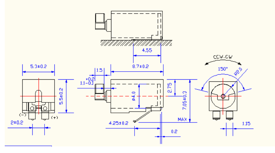 Spring Contact Vibration Motor Low Current Z0408-TP